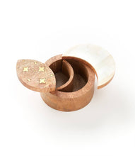 Load image into Gallery viewer, Nakshatra Moon Stars Pivot Box - Bone, Wood, Brass
