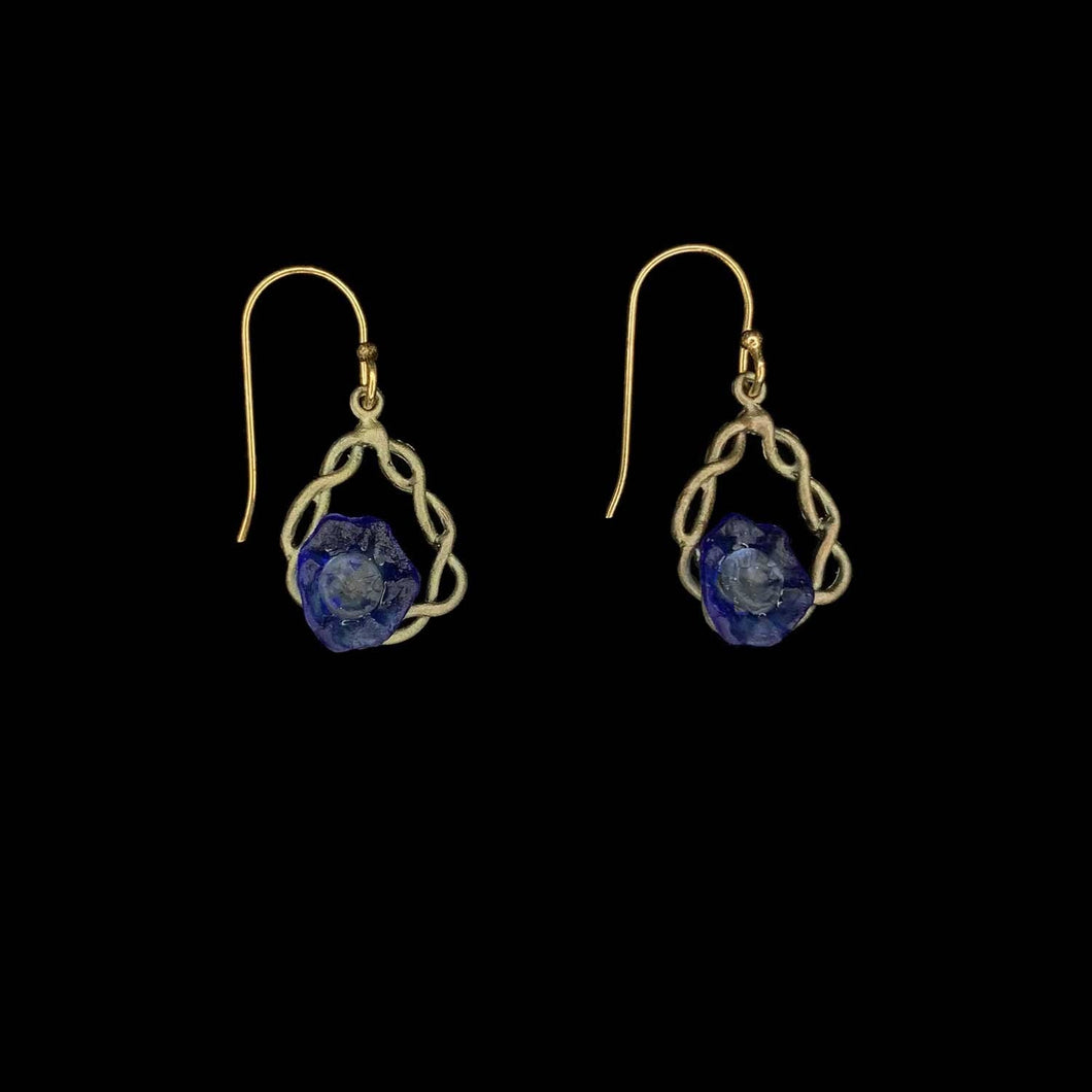 Morning Glory Small Hoop Wire Earrings