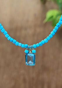 Blue Topaz & Turquoise Necklace