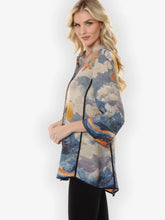 Load image into Gallery viewer, Sun Crane in Blue Colorway Tummy Tuck Shirt
