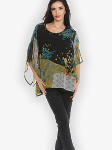 Bohemian Mixed Art Silk Tunic