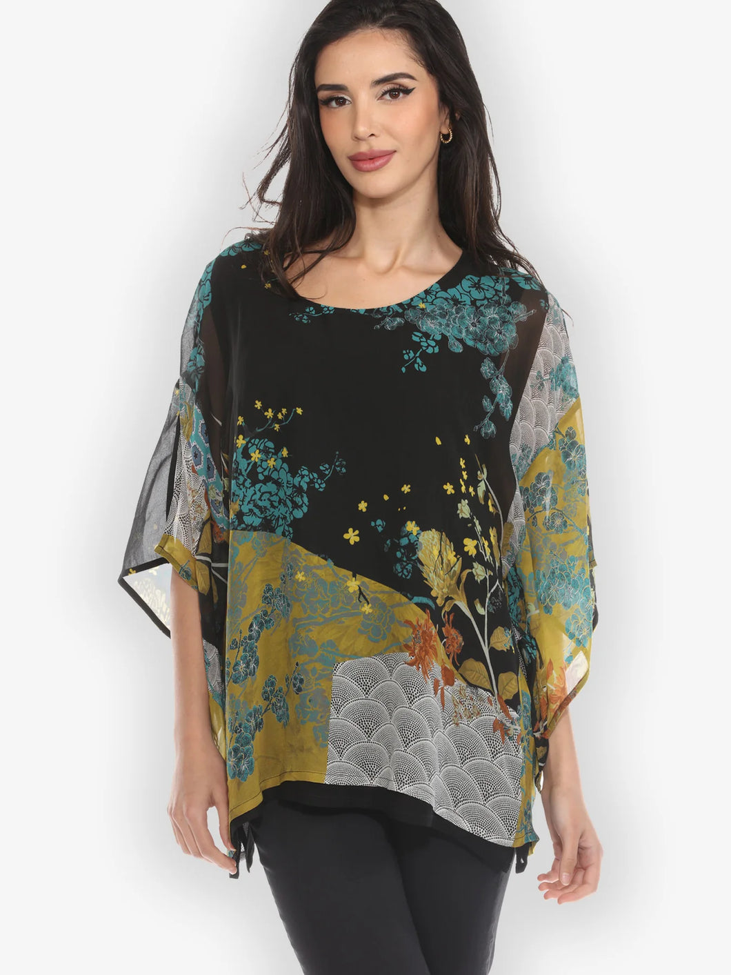 Bohemian Mixed Art Silk Tunic