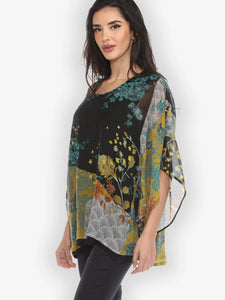 Bohemian Mixed Art Silk Tunic