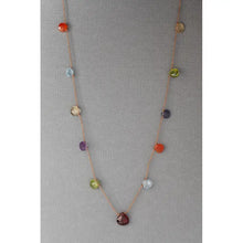Load image into Gallery viewer, Knotted Silk Rainbow Chakra Necklace
