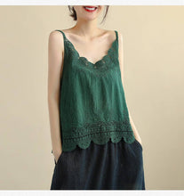 Load image into Gallery viewer, Lace Trim Stone Wash Camisole, 2 Colors
