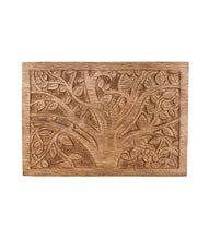 Load image into Gallery viewer, Aranyani Tree of Life Jewelry Box With Tray - Hand Carved
