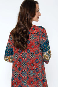 Ananda Tunic, Denim & Coral