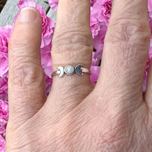 Load image into Gallery viewer, Moon with Moonstone Ring, 2 Sizes
