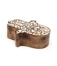 Load image into Gallery viewer, Antique Finish Pivot Box - Hamsa
