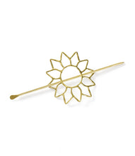 Load image into Gallery viewer, Suryamukhi Sunflower Hair Pin - Slide with Stick - Gold
