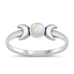Moon with Moonstone Ring, 2 Sizes