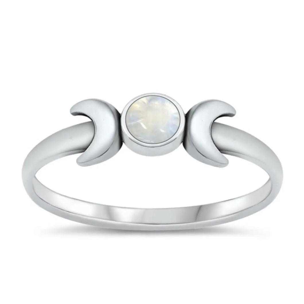 Moon with Moonstone Ring, 2 Sizes
