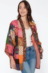 Reversible Kantha Silk Kimono