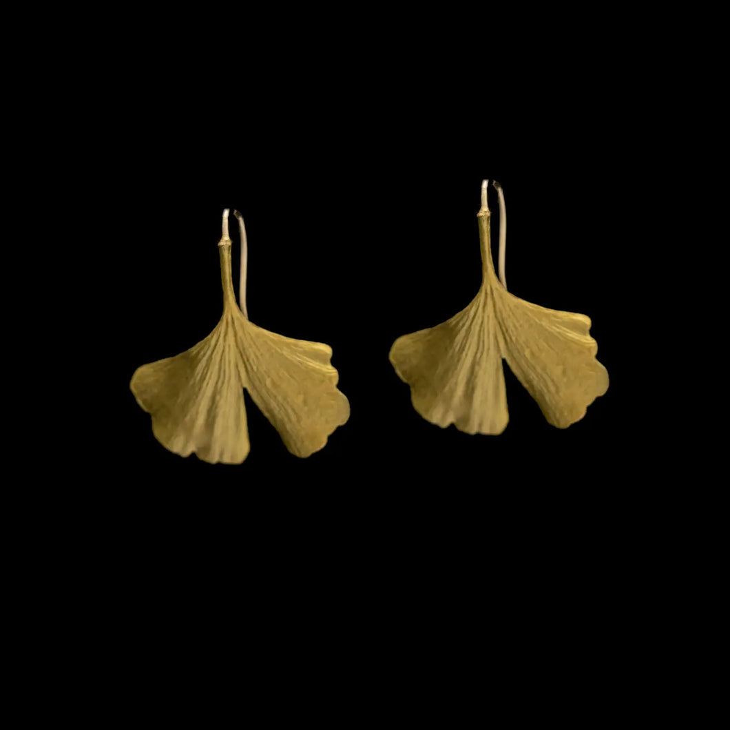 Large Leaf Gingko Earrings