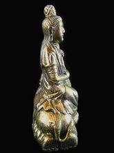 Load image into Gallery viewer, Brass Deity Statuette - Medium -Quan Yin on Elephant
