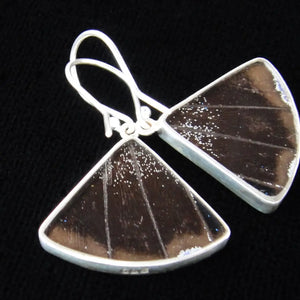 Blue & Black Butterfly Fan Earrings