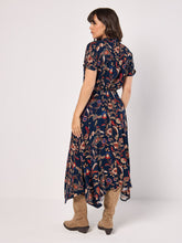 Load image into Gallery viewer, Floral Magic Hanky Hem Midi Dress
