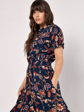 Load image into Gallery viewer, Floral Magic Hanky Hem Midi Dress
