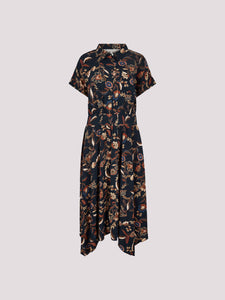 Floral Magic Hanky Hem Midi Dress