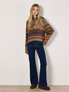 Chunky Knit Multi Stripe Jumper