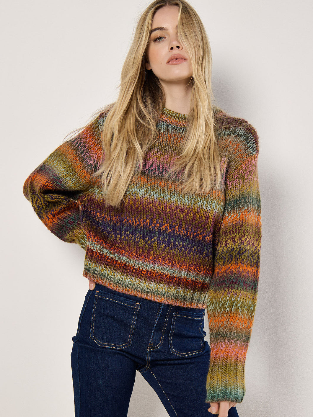 Chunky Knit Multi Stripe Jumper