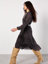 Load image into Gallery viewer, Polka Dot Chiffon Wrap Dress
