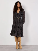 Load image into Gallery viewer, Polka Dot Chiffon Wrap Dress
