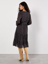 Load image into Gallery viewer, Polka Dot Chiffon Wrap Dress
