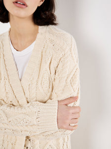 Chunky Cable Knit Longline Cardigan