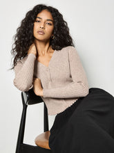 Load image into Gallery viewer, Ribbed Knit Scalloped Cardigan
