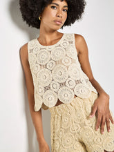 Load image into Gallery viewer, Crochet Circles Cotton Tank
