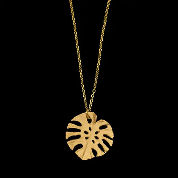 Monstera Single Leaf Necklace