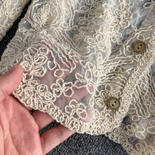 Load image into Gallery viewer, Crochet Cutout Long Sleeve Lace Mesh Top
