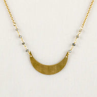 Labradorite and Moon Necklace