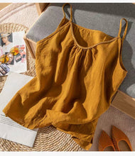 Load image into Gallery viewer, Cotton Linen Camisole Tank Top, 3 Colors
