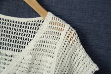 Load image into Gallery viewer, Cotton Crochet Shrug Cardigan
