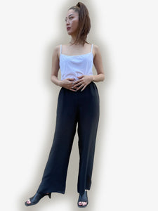 Straight Leg Silk Pant with Frog Closure