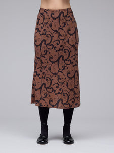 Bias Midi Swirl Skirt