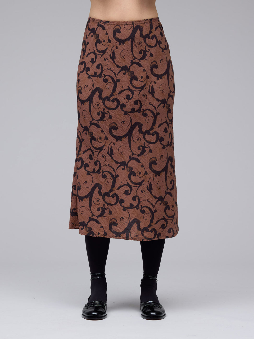 Bias Midi Swirl Skirt