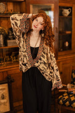 Load image into Gallery viewer, Curiosities Pixie Duster Crop Kimono w/ whimsical print
