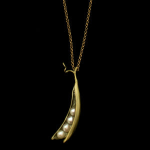 Four Pea Pod Pearl Necklace