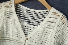 Load image into Gallery viewer, Cotton Crochet Shrug Cardigan
