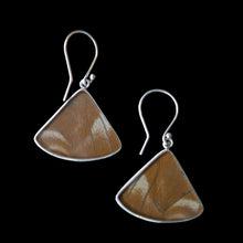 Load image into Gallery viewer, Shimmerwings "Blue Morpho" Butterfly Fan Earrings
