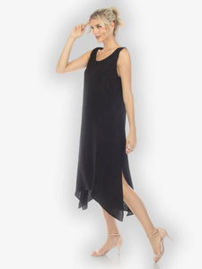 Embossed Silk Tank Dress