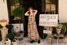 Load image into Gallery viewer, Curiosities Bohéme Maxi Slip Dress w/ whimiscal print
