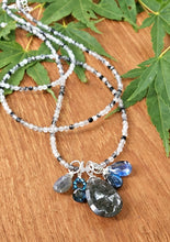 Load image into Gallery viewer, Black Tourmalinated Quartz Briolette with Floaters Necklace
