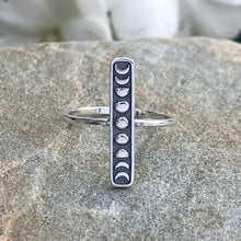 Load image into Gallery viewer, Vertical Moon Phase Ring, 2 Sizes
