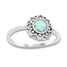 Load image into Gallery viewer, White Opal Lotus Ring, 3 Sizes
