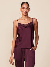 Load image into Gallery viewer, Lace Trim Satin Cami
