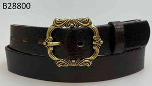 Italian Leather with Old English Brass Buckle, 2 Colors
